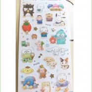 (SMAXS003) Sanrio Character Paper Fluffy Sketch Stickers 水怪 XO Keroppi 貼紙