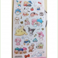 (SMAXS004) Sanrio Character Paper Fluffy Sketch Stickers 雷公三兄弟 Marron Cream Purin 貼紙